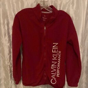 Calvin Klein Performance Red Jacket Youth Size XL 🔥 YB6